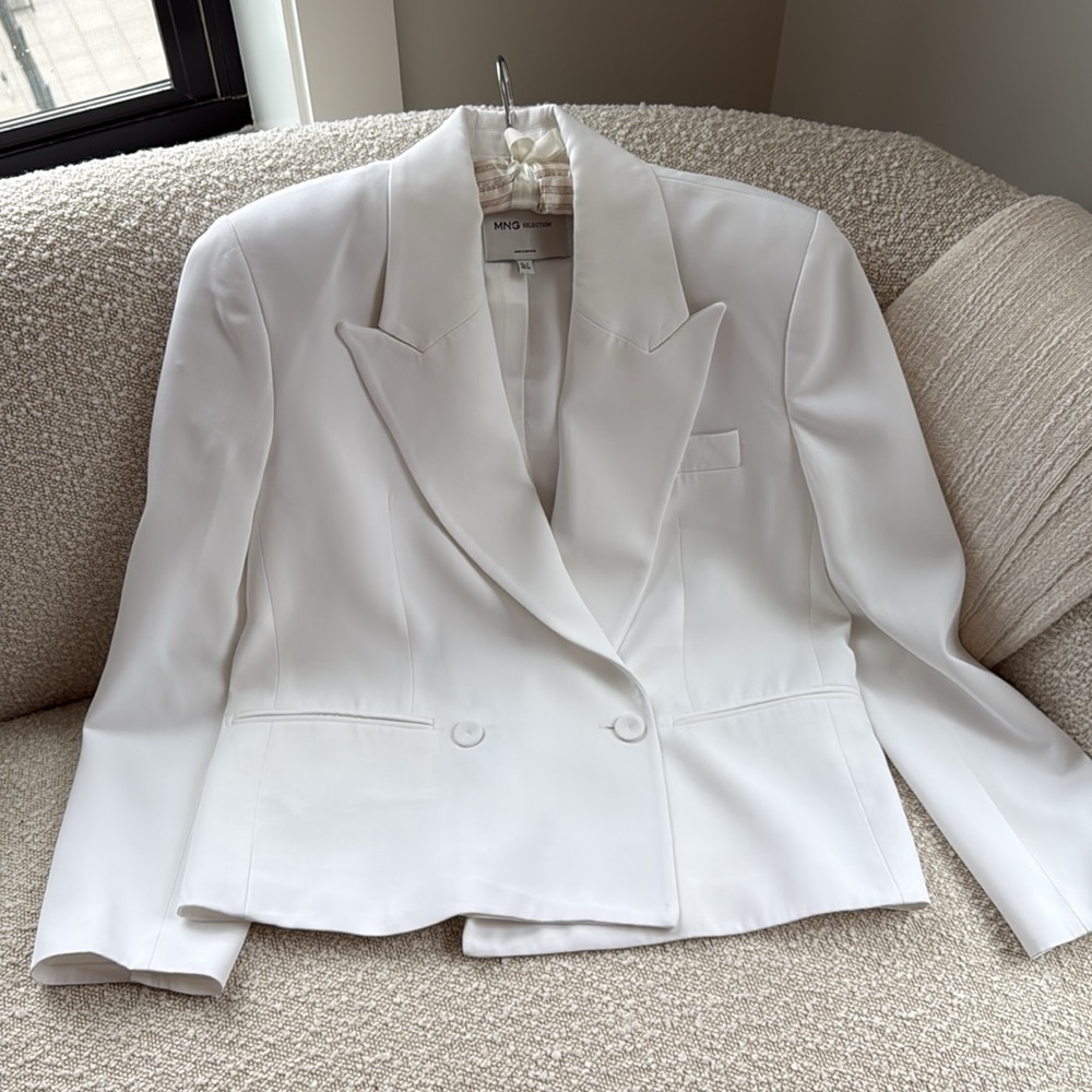White oversized Blazer Jacket/ Size XS